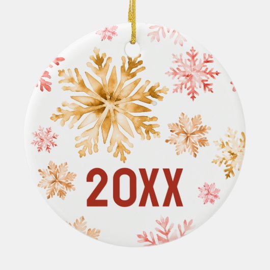 Waterverf rendier gepersonaliseerd Ornament (Achterkant)