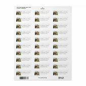 Waterverf rendier | Kerstadres Etiket (Full Sheet)