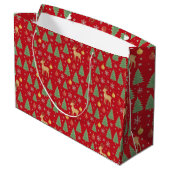Waterverf Rendier & Kerstboom - Groot Cadeauzakje (Achterkant Gekanteld)