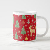 Waterverf Rendier & Kerstboom - Grote Koffiekop (Rechts)