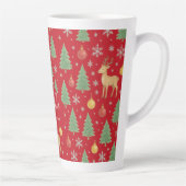 Waterverf Rendier & Kerstboom -  Latte Mok (Rechts)