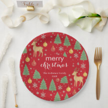 Waterverf Rendier & Kerstboom - 