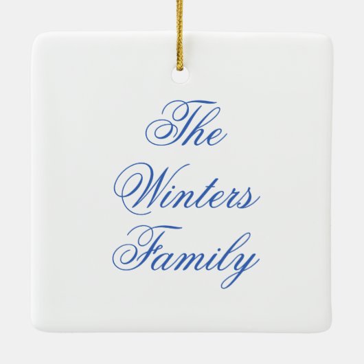 Waterverf Rendier Monogram Crest Christmas Keramisch Ornament (Achterkant)