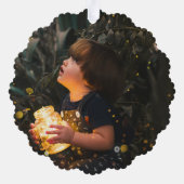 Waterverf Rendier Rode Kerst Ornament Kaart (Achterkant)