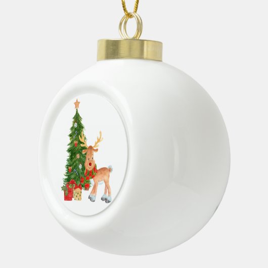 Waterverf rendierBaby Keramische Bal Ornament (Rechts)