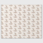 Waterverf rendieren gepersonaliseerde kerst cadeaupapier (Vlak)