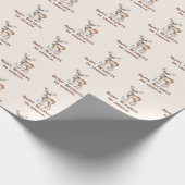 Waterverf rendieren gepersonaliseerde kerst cadeaupapier (Hoek)