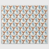 Waterverf rendieren in vakantielampen cadeaupapier (Vlak)