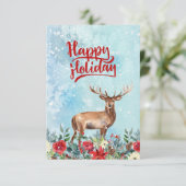 Waterverf rendieren typografie Happy Holiday Kaart (Staand voorkant)