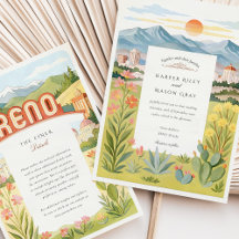Waterverf RENO Nevada Mountain Sunset Wedding