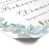 Waterverf repetitie binnenste welkomstteken Poster (Hoek)