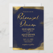 Waterverf repetitie dineruitnodiging | ABSTRACT Kaart (Voorkant)