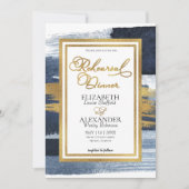 Waterverf repetitie dineruitnodiging | ABSTRACT Kaart (Voorkant)