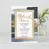 Waterverf repetitie dineruitnodiging | ABSTRACT Kaart (Staand voorkant)