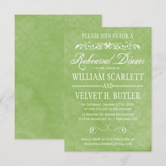 Waterverf repetitie kaart (Voorkant / Achterkant)