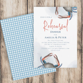 Waterverf repetitie: Nautisch Zee binnenblauw krab Kaart