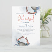 Waterverf repetitie voor binnenblauw krab QR-code  Kaart (Staand voorkant)