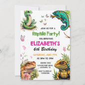 Waterverf reptiel en amfibie feestdag kaart (Voorkant)