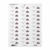 Waterverf retouradres Chicago Skyline Etiket (Full Sheet)