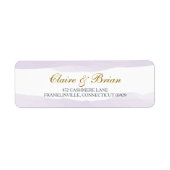 Waterverf retouradres label, lavendel etiket (Voorkant)