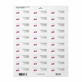 Waterverf retouradres met kersen etiket (Full Sheet)