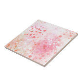 Waterverf Retro 60's ontwerp in roze Tegeltje (Zijkant)