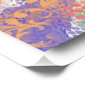 Waterverf retro abstracte moderne digitale muurkun perfect poster (Hoek)