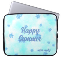 waterverf retro blauw bloemen hand geschilderd