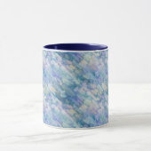 Waterverf Retro Blauw Paarse regendruppelpatroon Mok (Midden)