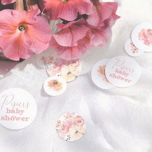 Waterverf Retro Bloemen Meisje Baby Shower Confetti