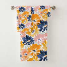 Waterverf Retro bloemenpatroon