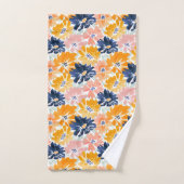 Waterverf Retro bloemenpatroon Bad Handdoek (Handdoek)