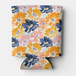 Waterverf Retro bloemenpatroon Blikjeskoeler