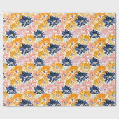 Waterverf Retro bloemenpatroon Cadeaupapier (Vlak)