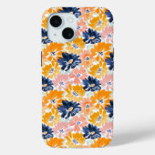 Waterverf Retro bloemenpatroon Case-Mate iPhone Case (Achterkant)