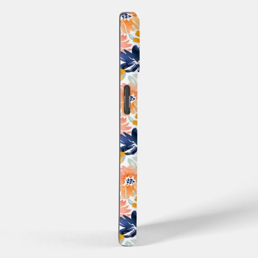 Waterverf Retro bloemenpatroon Case-Mate iPhone Case (Achterkant / Rechts)