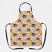 Waterverf Retro bloemenpatroon Schort (Voorkant)