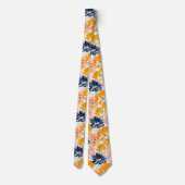 Waterverf Retro bloemenpatroon Stropdas (Achterkant)