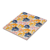 Waterverf Retro bloemenpatroon Tegeltje (Zijkant)