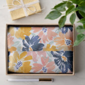 Waterverf Retro bloemenpatroon Tissuepapier (Geschenk)