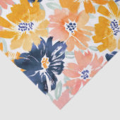 Waterverf Retro bloemenpatroon Tissuepapier (Detail)