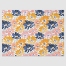 Waterverf Retro bloemenpatroon
