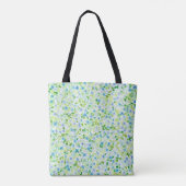 Waterverf Retro bloempatroon Tote Bag (Achterkant)