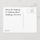 Waterverf Retro Blue Appartement Adreswijziging Aankondigingskaart (Achterkant)