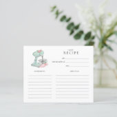 Waterverf Retro Cake mixer baking Recipcard (Staand voorkant)