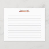 Waterverf Retro Cake mixer baking Recipcard (Achterkant)