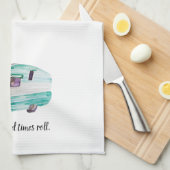 Waterverf  Retro Camper Kitchen Dish Towel Theedoek (Quarter Fold)