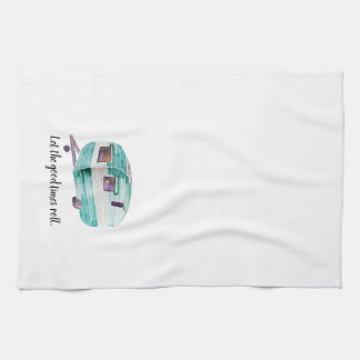 Waterverf  Retro Camper Kitchen Dish Towel Theedoek