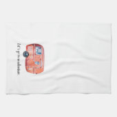 Waterverf  Retro Camper Kitchen Dish Towel Theedoek (Horizontaal)