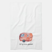 Waterverf  Retro Camper Kitchen Dish Towel Theedoek (Verticaal)